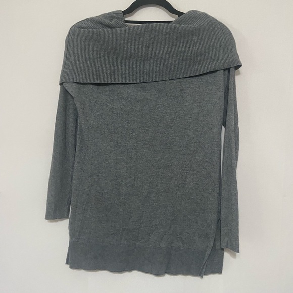 Caslon grey off the shoulder cowl neck wool blend sweater - Picture 6 of 6